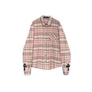 Stylish Pink Plaid Shirt size S